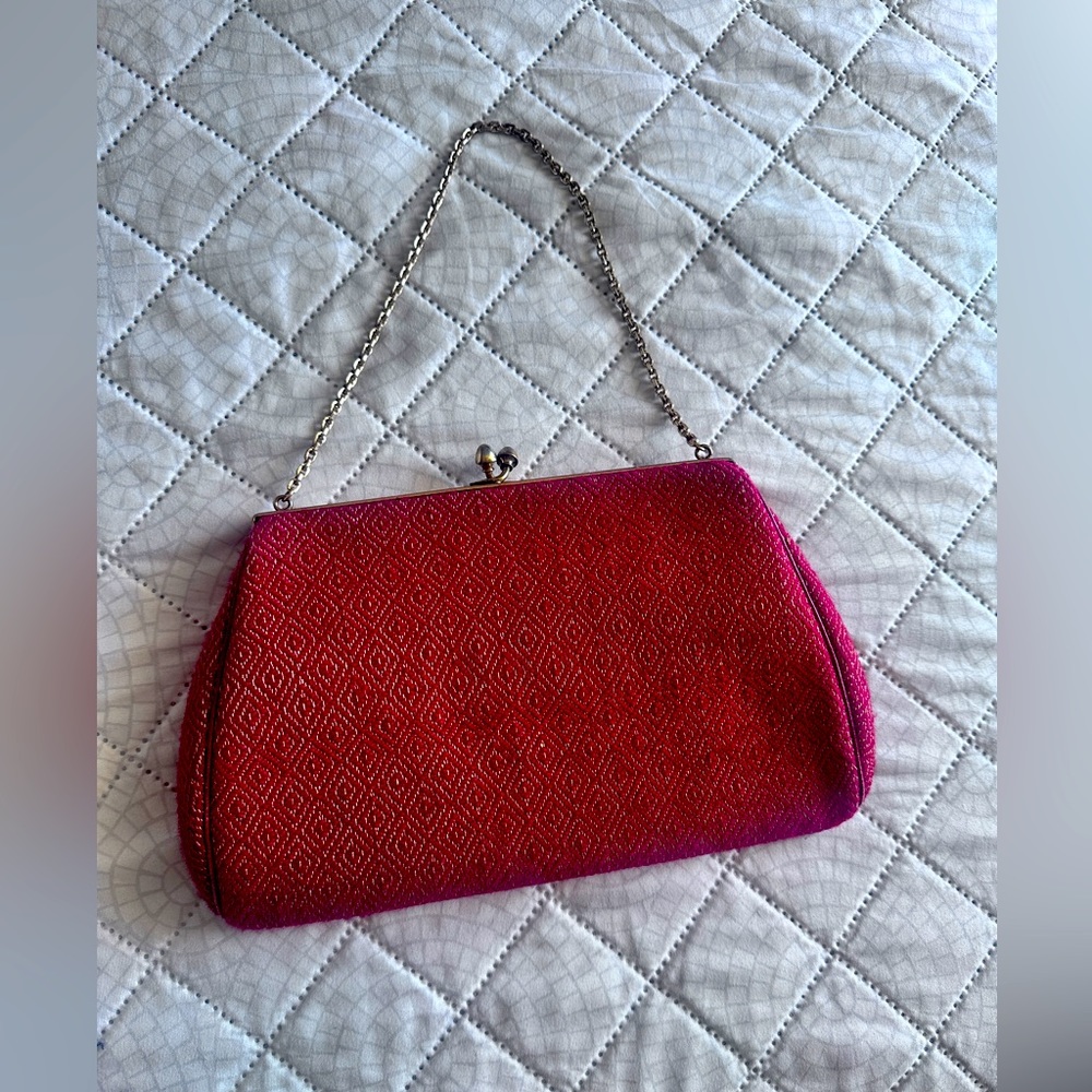 Vintage Hand woo en Mia Rockefeller  clutch